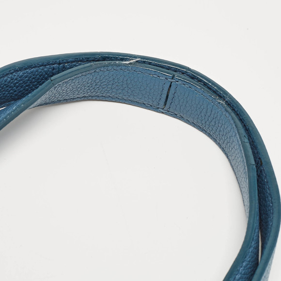 CELINE Blue Leather Small Tri-Fold Tote - Picture 8 of 8